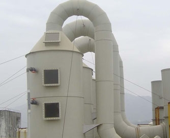 河南開(kāi)封中安工地玻璃鋼脫硫塔